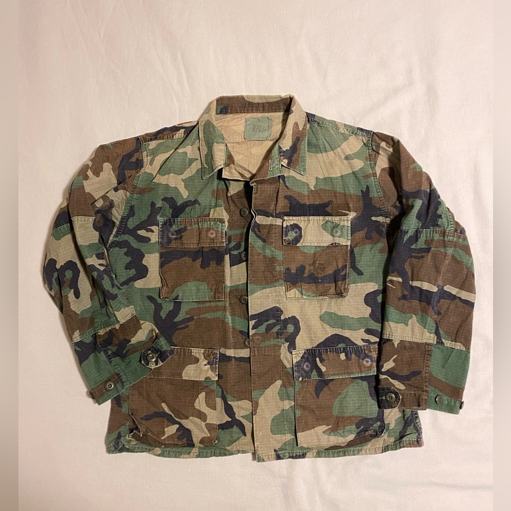 US MILITARY SUMMER WEIGHT WOODLAND BDU TOP Medium Regular Blouse M81
